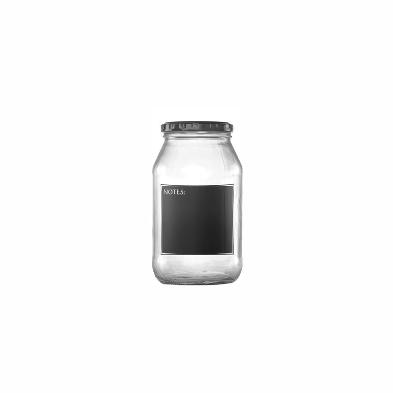 CONSOL JAR WITH BLACK NOTES, 750ML (160X90MM DIA)