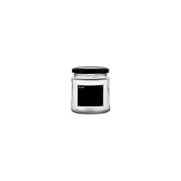 CONSOL JAM JAR WITH BLACK NOTES, 291ML (89X76MM DIA)