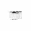 CONSOL SHEER JAR ROUND WITH BLACK LID 6 PACK, 125ML (100X53MM DIA)