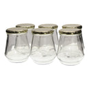 CONSOL CONICAL JAR WITH GOLD LID 6 PACK, 375ML (108MMX90MM DIA)