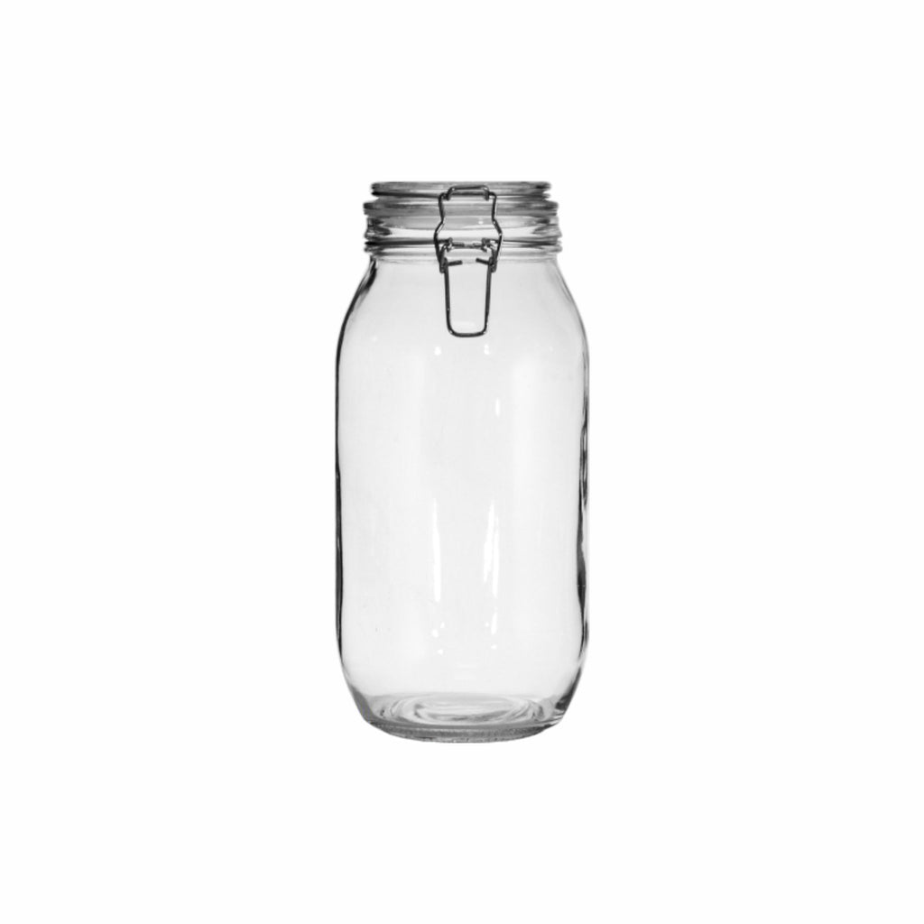 REGENT HERMETIC GLASS CANISTER WITH CLIP SEAL GLASS LID, 2LT (250X120MM DIA)