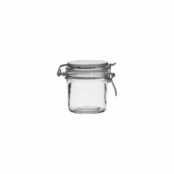 REGENT HERMETIC GLASS CANISTER WITH CLIP SEAL GLASS LID, 350ML (95X95MM DIA)