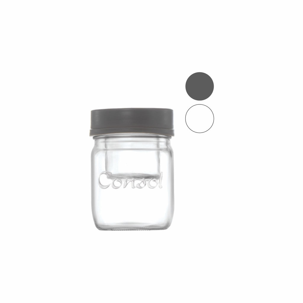 CONSOL JAR-IN-JAR WITH NEW ASSORTED COLOURED LIDS, 500ML (115X90MM DIA)