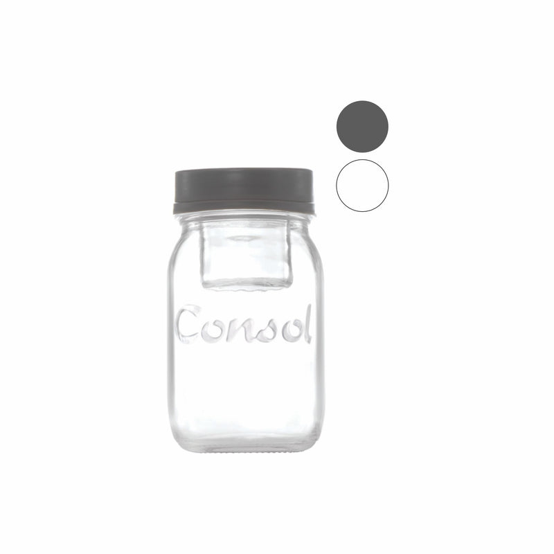 CONSOL JAR-IN-JAR WITH NEW ASSORTED COLOURED LIDS, 1LT (165X102MM DIA)