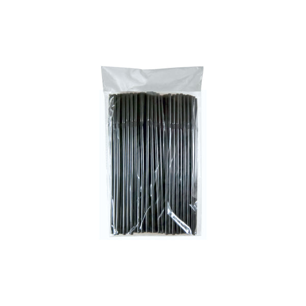 BAR BUTLER STRAWS BLACK BENDY, 100 PCS (5MM)