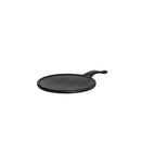 REGENT MELAMINE ROUND TAPAS SERVING BOARD WITH HANDLE BLACK, (305X198MM DIAX20MM)