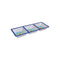MELAMINE 3 SECTION TRAY BLUE MOROCCAN MANDALA, (342X120X23MM)