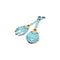 MELAMINE SALAD SPOON & FORK BLUE MOROCCAN MANDALA 2 PIECE SET, (335X90MM)