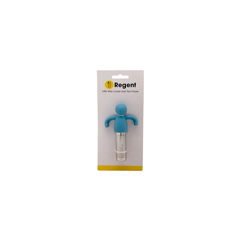 REGENT LITTLE MAN LOOSE LEAF TEA INFUSER SILICONE AND STAINLESS STEEL, (110X19MM)