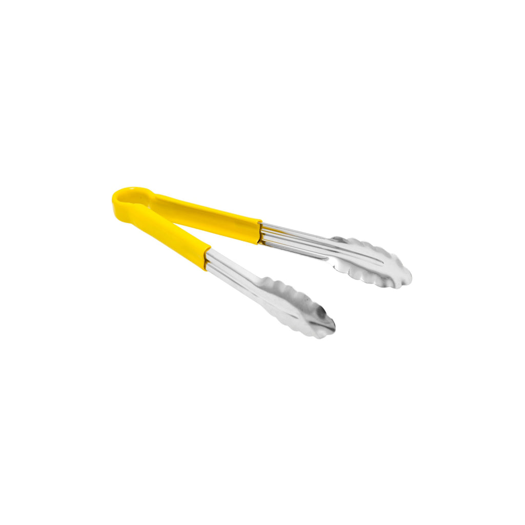 REGENT TONGS STAINLESS STEEL POLYCOATED YELLOW, (317X40X115MM)
