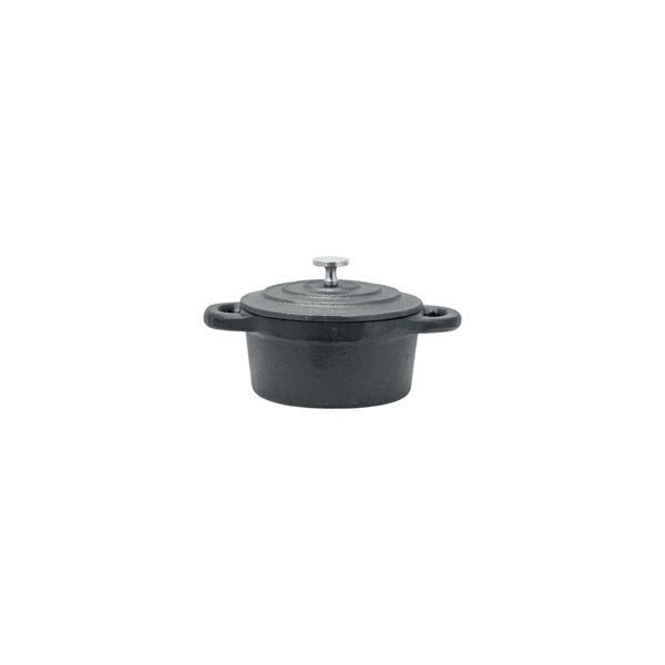 REGENT COOKWARE CAST IRON ROUND MINI POT WITH LID, 240ML (140/100MM DIAX50MM)