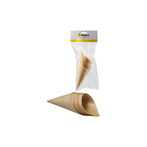 REGENT WOODEN DISPOSABLE CONES 20PCS, (155MMX110MM)