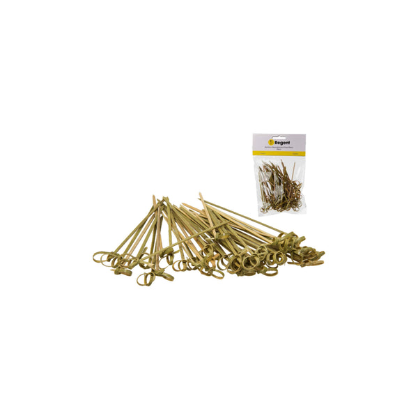 REGENT BAMBOO DISPOSABLE KNOT PICKS 50PCS, (90MM)