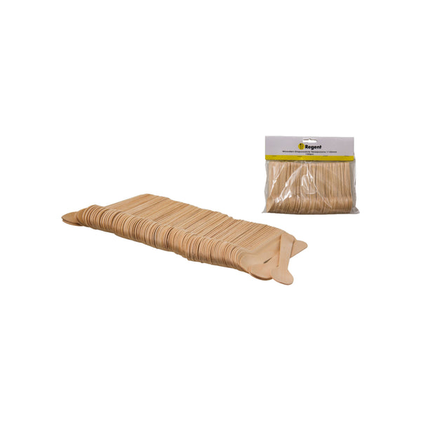 REGENT WOODEN DISPOSABLE TEASPOONS 100PCS, (110X23MM)
