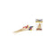 REGENT BAMBOO DISPOSABLE PICKS WITH MIXED COLOURED STRIPED BEADS 24PCS, (120MM)