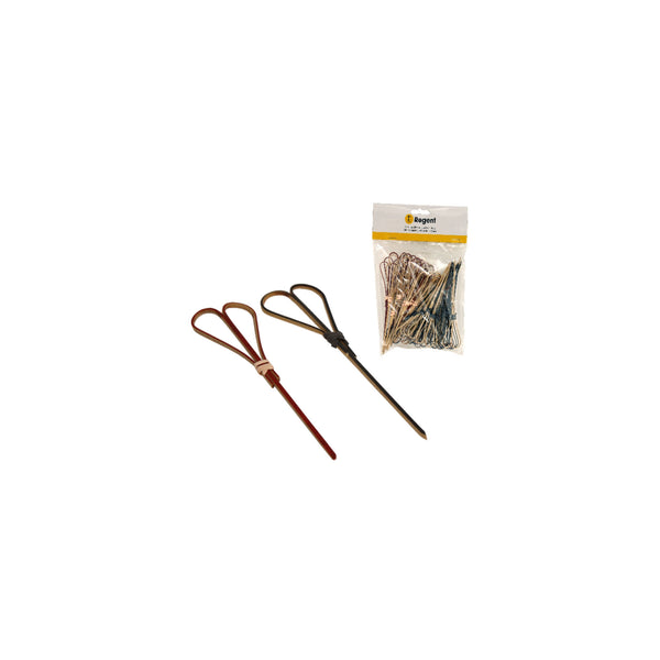 REGENT BAMBOO DISPOSABLE FOOD PICKS HEART SHAPED 50PCS, (120MM)