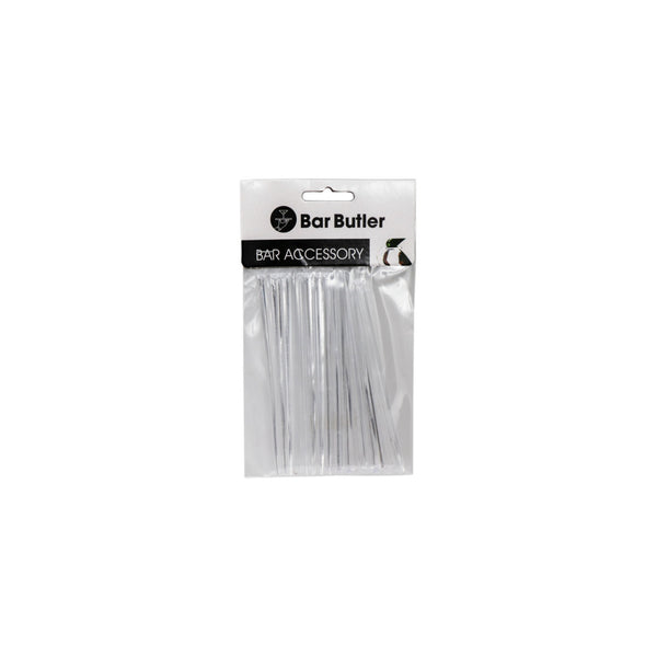 BAR BUTLER PLASTIC PRISM COCKTAIL STIRRERS 24 PCS, (115MM HT)