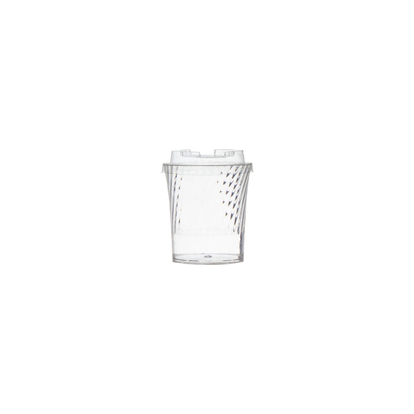 REGENT DISPOSABLE PLASTIC CUPS ROUND FLUTED WITH LIDS 10SETS, 145ML(70X63MM DIA)