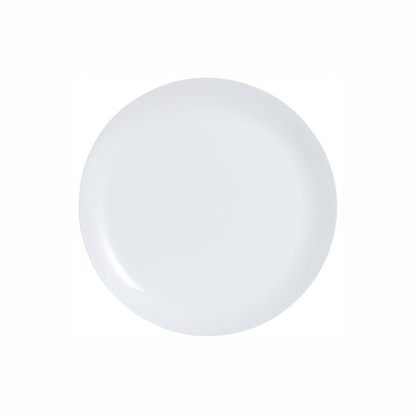 LUMINARC OPAL FRIENDS TIME TEMPERED WHITE PIZZA PLATE, (320MM DIA)