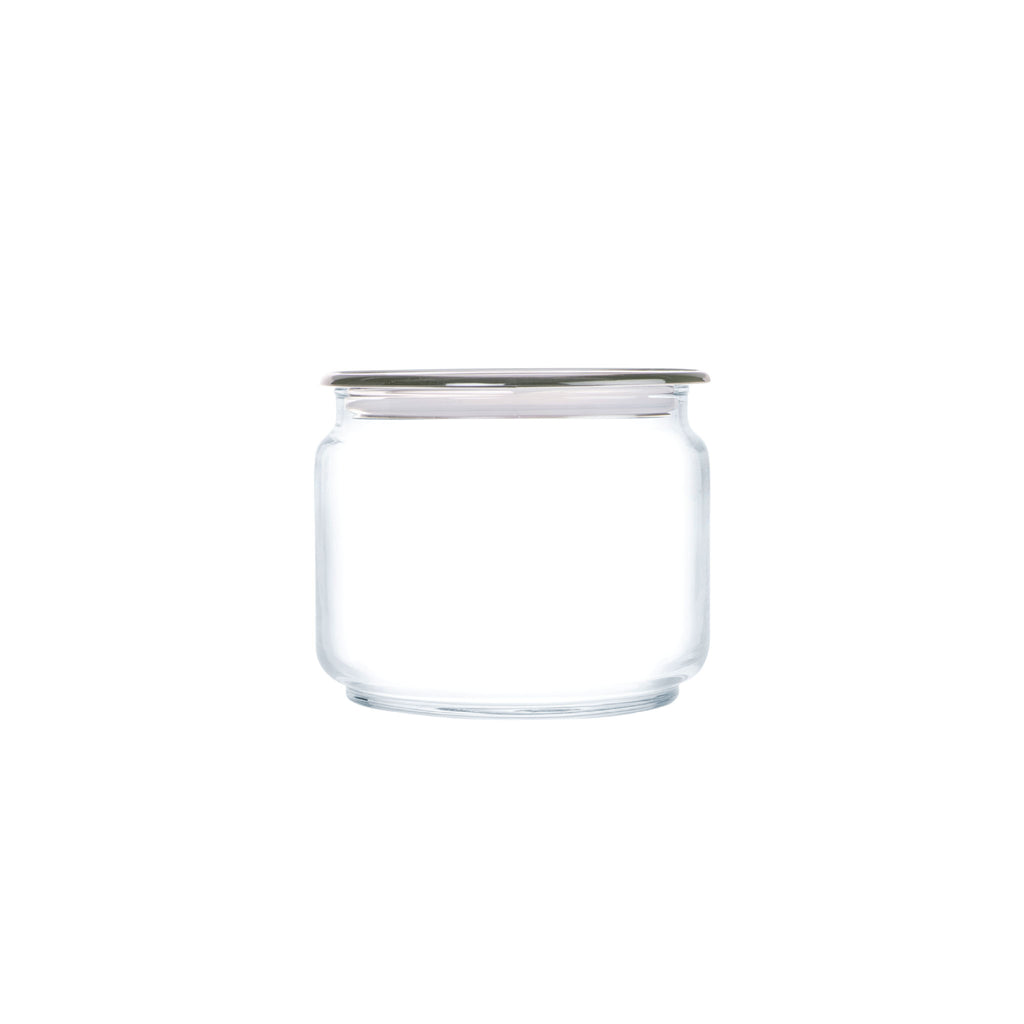LUMINARC FLAT LID JAR GREY, 500ML (100MM DIA)