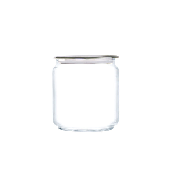 LUMINARC FLAT LID JAR GREY, 750ML (100MM DIA)