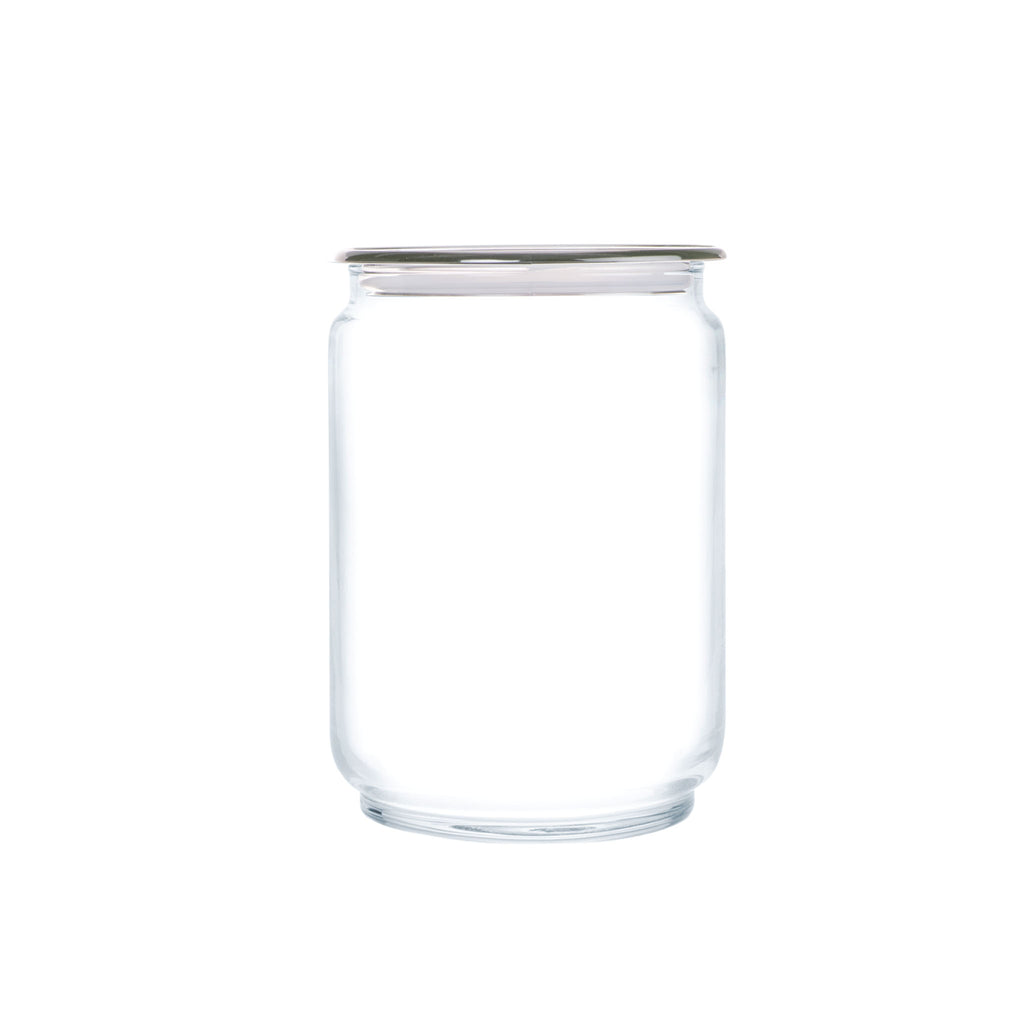 LUMINARC FLAT LID JAR GREY, 1LT (100MM DIA)