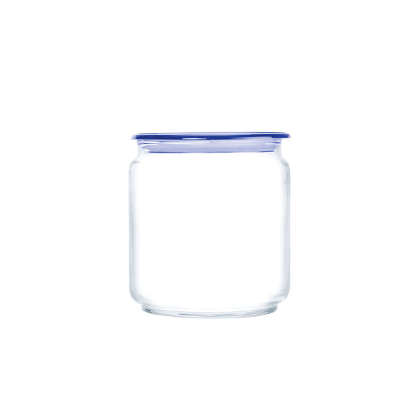 LUMINARC FLAT LID JAR BLUE, 750ML (100MM DIA)