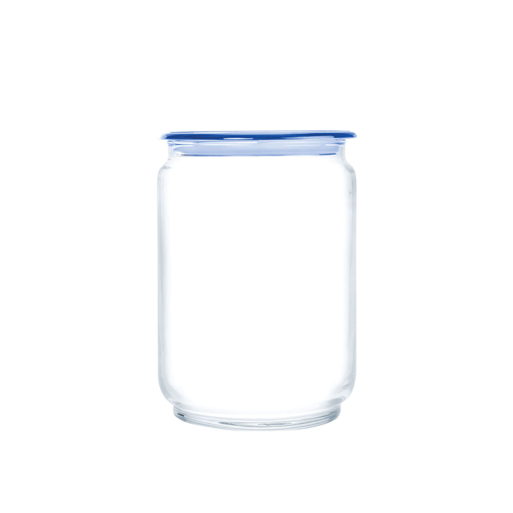 LUMINARC FLAT LID JAR BLUE, 1LT (100MM DIA)