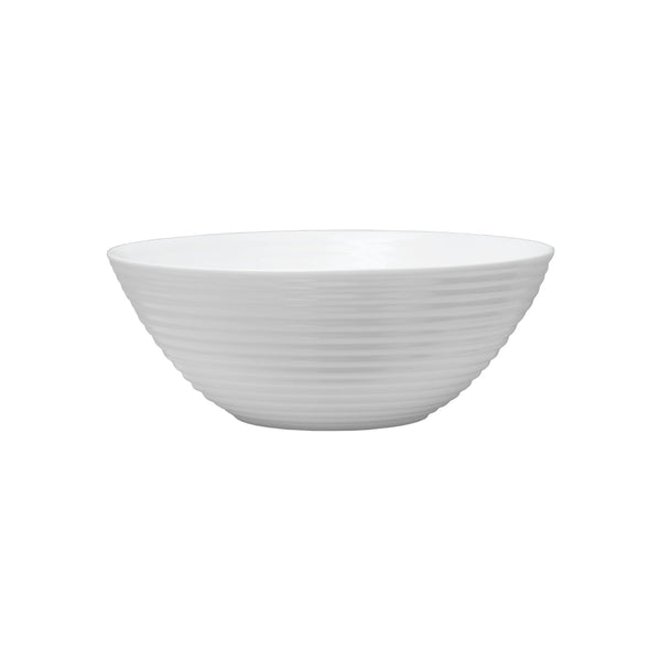 LUMINARC STAIRO WHITE TEMPERED GLASS SALAD BOWL, 3LT (270MM DIA)