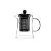REGENT SQUARE TEAPOT BOROSILICATE GLASS WITH ST. STEEL INFUSER AND LID, 550ML (130/87X87X140MM)