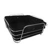 REGENT CHROME WIRE BREAD BASKET SQUARE W/BLACK CANVAS LINER (250X250X85MM)