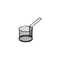 REGENT CHIP SERVE FRYER WIRE BASKET ROUND BLACK POWDER COATED, (210/100MM DIAX80MM)