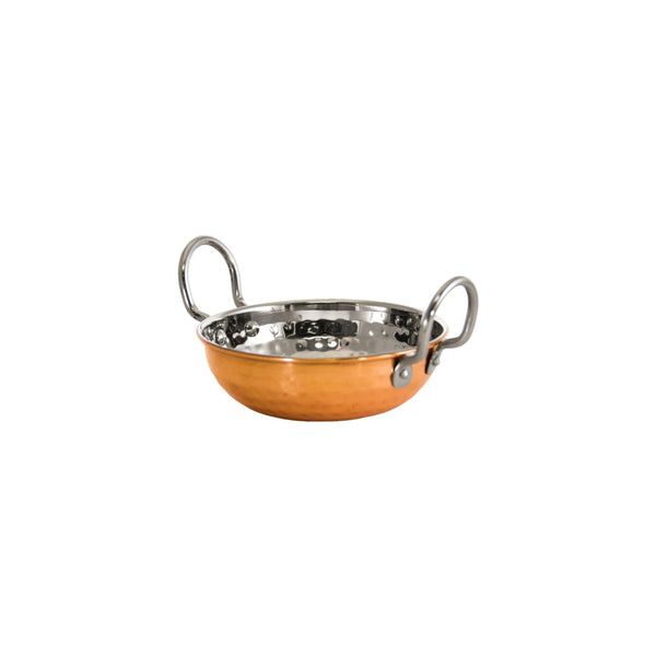 REGENT COOKWARE KARAHI PAN HAMMERED ST STEEL COPPER PLATED, 320ML (170/125MM DIAX40MM)