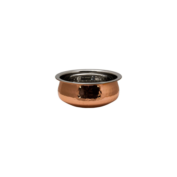 REGENT COOKWARE HANDI BOWL HAMMERED ST STEEL COPPER PLATED, 800ML (62.5X155MM DIA)