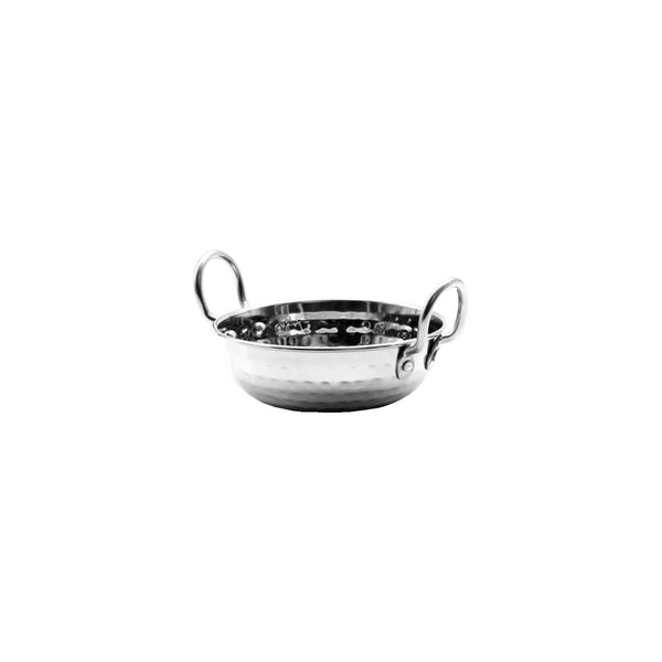 REGENT COOKWARE KARAHI PAN HAMMERED WITH 2 HANDLES ST STEEL, 300ML (40X125MM DIA)