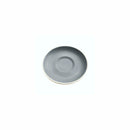 REGENT STONEWARE CAP. & LONG BLACK DOUBLE WELL SAUCER MATT GREY, (140MM DIA) EA.