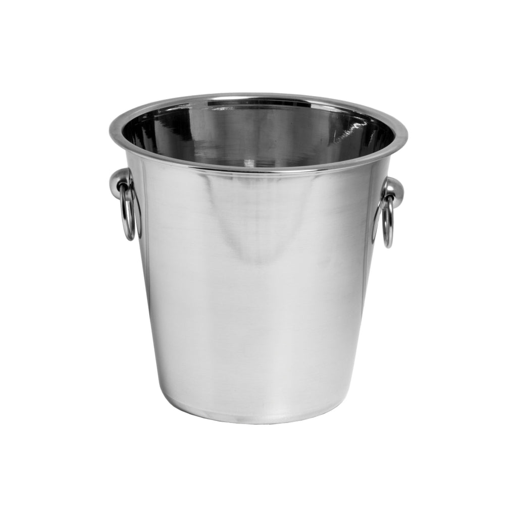 BAR BUTLER ICE BUCKET WITH RING HANDLES STAINLESS STEEL, 4LT (215X215MM DIA)