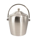 BAR BUTLER DOUBLE WALLED ICE BUCKET WITH HANDLE & LID BRUSHED ST STEEL, 1.2LT (140X138X110MM)