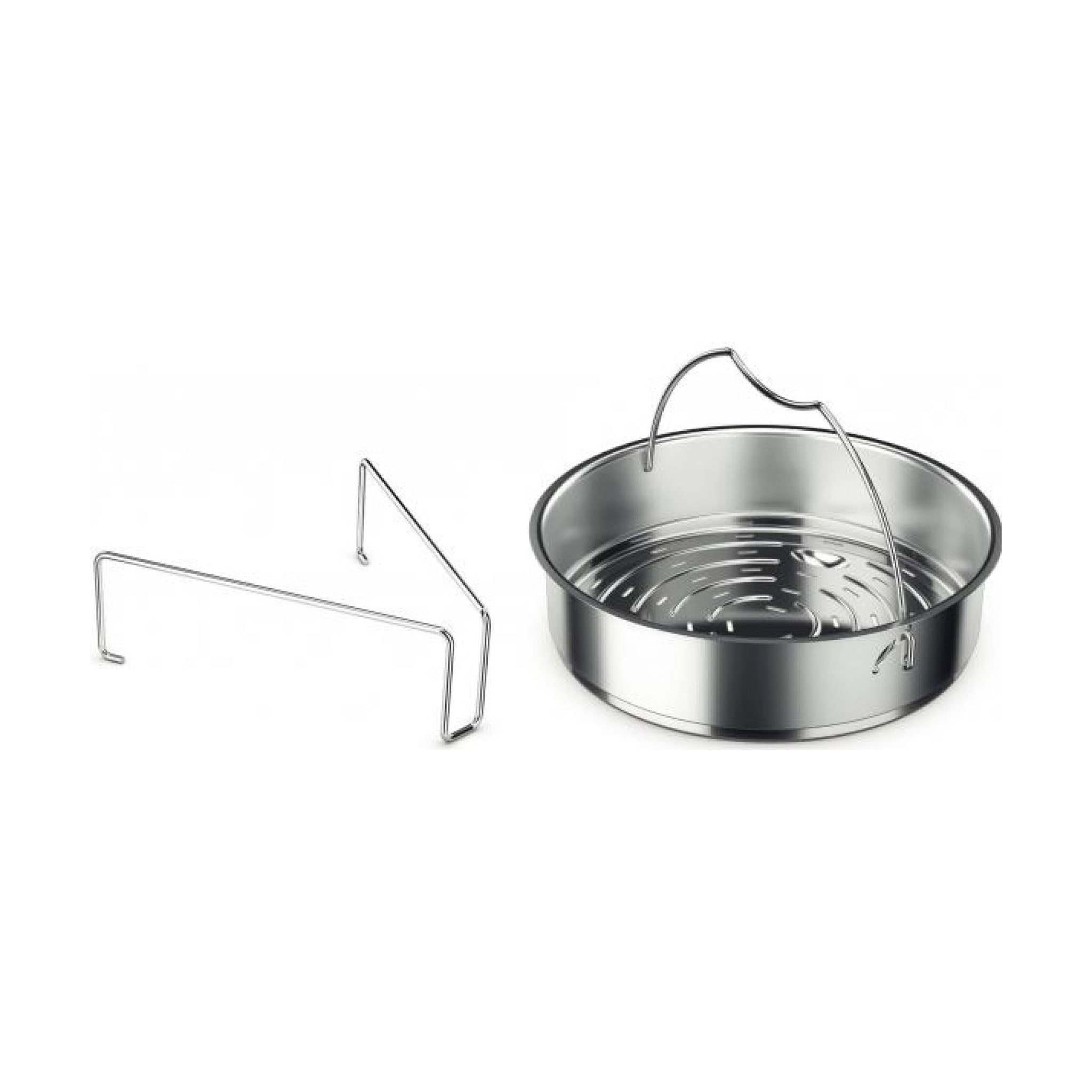 FISSLER PRESSURE COOKER PERFORATED INSERT WITH TRIPOD, 260MM DIA