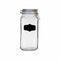 REGENT HERMETIC GLASS CANISTER WITH CLIP-SEAL & BLACKBOARD NOTES, 2LT (255X110MM DIA)