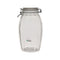 REGENT FACETED HERMETIC GLASS CANISTER WITH CLIP SEAL AND GLASS LID, 2.3LT (142X142X250MM)