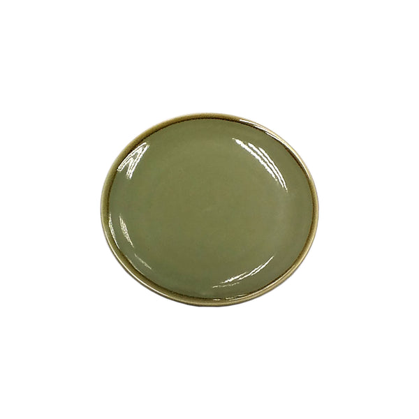 SERVEWARE CERAMIC SALAD PLATE OLIVE GREEN, (230MM DIA)