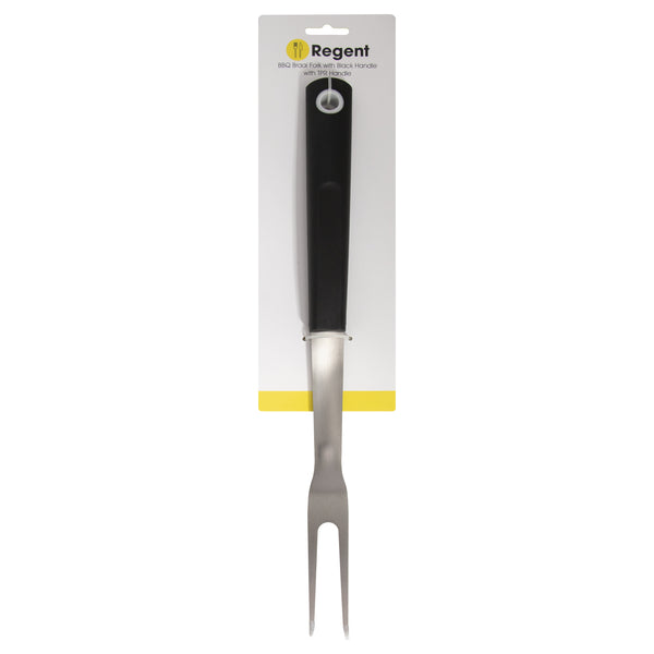 REGENT BRAAI FORK STAINLESS STEEL WITH TPR HANDLE, (400X32X20MM)
