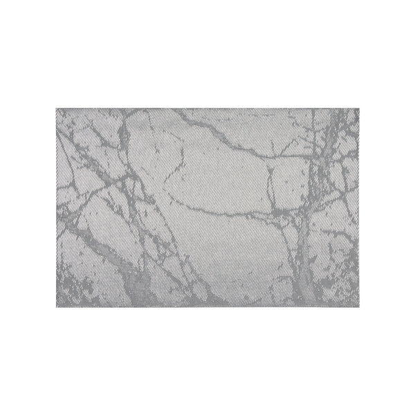 REGENT PLACE MATS WOVEN PVC SILVER MARBLE, (300X450MM)