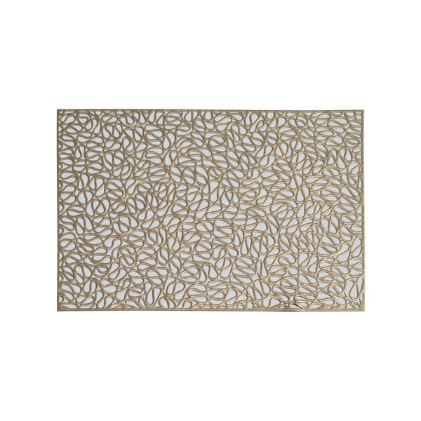 REGENT PLACE MATS PRESSED GOLD METALLIC PVC, (300X450MM)