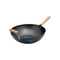 REGENT COOKWARE WOK CARBON FINISH WITH WOODEN HANDLE, (610/350MM DIAX150MM)