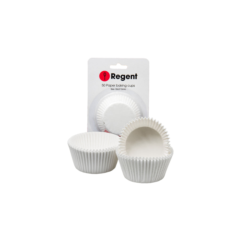 REGENT CAKE CUPS WHITE 50 PIECE, (55X37.5MM)