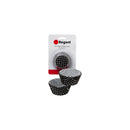 REGENT CAKE CUPS BLACK WITH WHITE DOTS 50PC, (50MM:DX32.5MM)