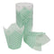 REGENT TULIP MUFFIN CUPS TURQUOISE WITH WHITE DOTS GREASE PROOF PAPER 25 PCS, (80/50MM DIAX90MM)