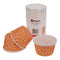 REGENT CAKE/ICE CREAM CUPS ORANGE WITH WHITE DOTS PET LINED 25 PCS, (50X39MM)